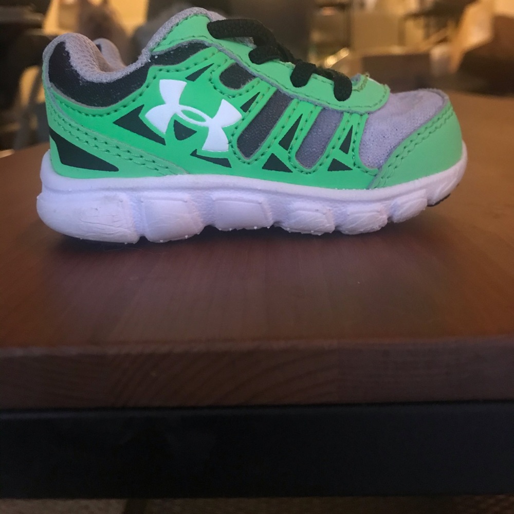 Green Under Armour Baby shoes size 2k